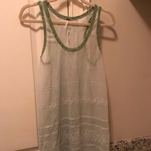 Free people lace mint colored tank!